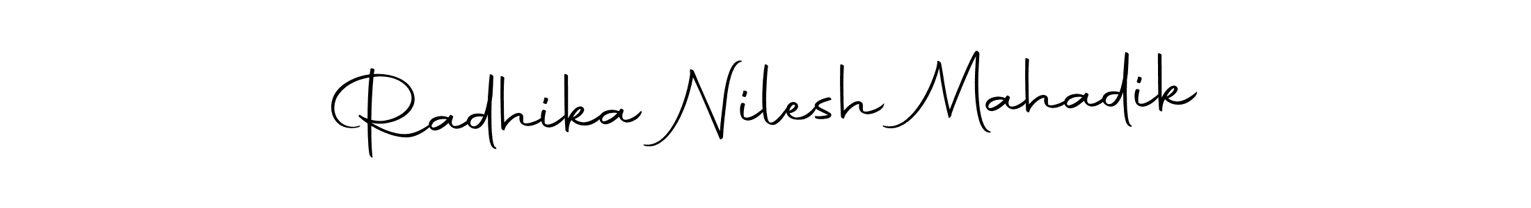 Use a signature maker to create a handwritten signature online. With this signature software, you can design (Autography-DOLnW) your own signature for name Radhika Nilesh Mahadik. Radhika Nilesh Mahadik signature style 10 images and pictures png