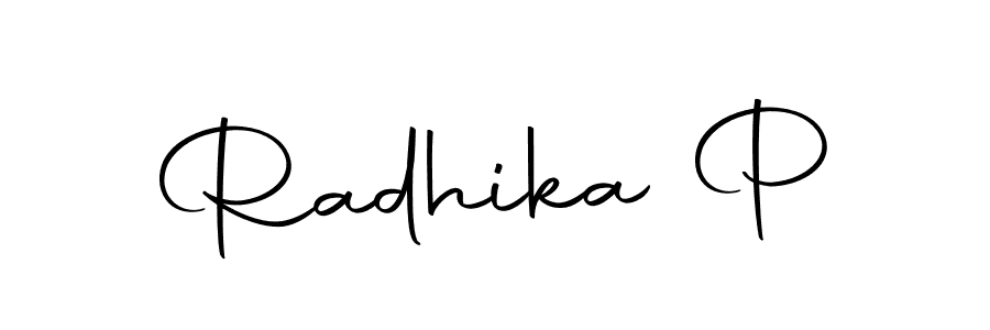 Autography-DOLnW is a professional signature style that is perfect for those who want to add a touch of class to their signature. It is also a great choice for those who want to make their signature more unique. Get Radhika P name to fancy signature for free. Radhika P signature style 10 images and pictures png