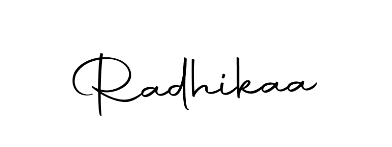 Use a signature maker to create a handwritten signature online. With this signature software, you can design (Autography-DOLnW) your own signature for name Radhikaa. Radhikaa signature style 10 images and pictures png