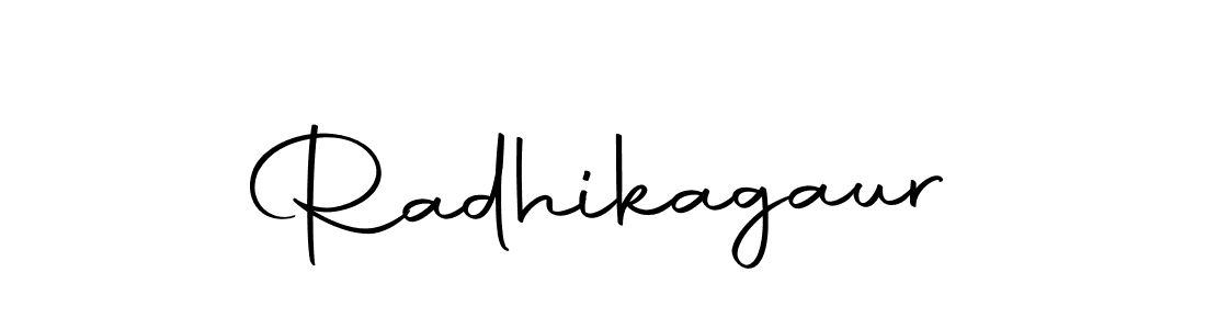 Use a signature maker to create a handwritten signature online. With this signature software, you can design (Autography-DOLnW) your own signature for name Radhikagaur. Radhikagaur signature style 10 images and pictures png