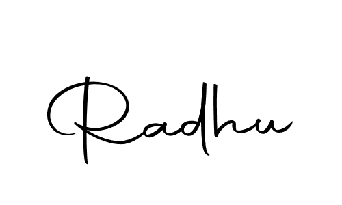 How to make Radhu name signature. Use Autography-DOLnW style for creating short signs online. This is the latest handwritten sign. Radhu signature style 10 images and pictures png