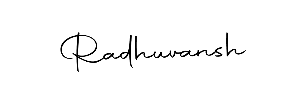 Radhuvansh stylish signature style. Best Handwritten Sign (Autography-DOLnW) for my name. Handwritten Signature Collection Ideas for my name Radhuvansh. Radhuvansh signature style 10 images and pictures png