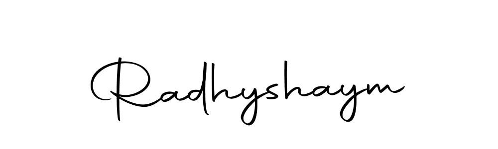 The best way (Autography-DOLnW) to make a short signature is to pick only two or three words in your name. The name Radhyshaym include a total of six letters. For converting this name. Radhyshaym signature style 10 images and pictures png