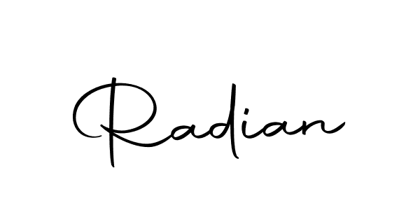 Make a beautiful signature design for name Radian. With this signature (Autography-DOLnW) style, you can create a handwritten signature for free. Radian signature style 10 images and pictures png
