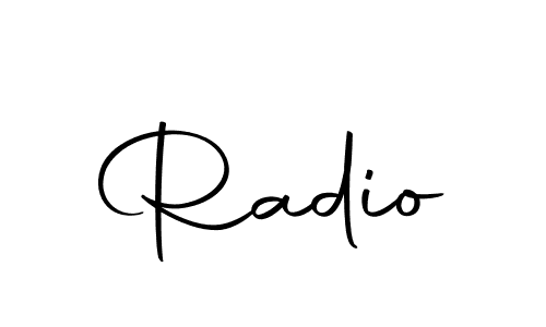 How to make Radio signature? Autography-DOLnW is a professional autograph style. Create handwritten signature for Radio name. Radio signature style 10 images and pictures png