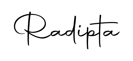 A sleek calligraphic signature for name Radipta utilizing Autography-DOLnW styling. Great for adding personal signatures to photos and art. Radipta signature style 10 images and pictures png