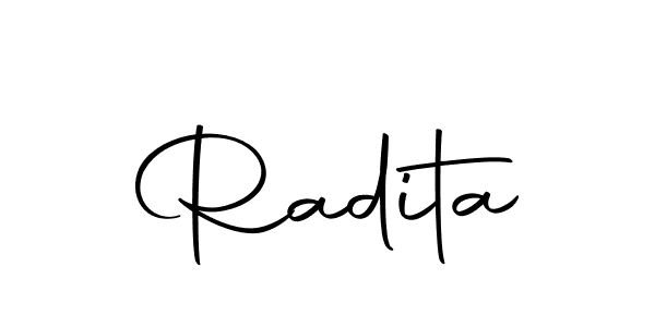 Create a beautiful signature design for name Radita. With this signature (Autography-DOLnW) fonts, you can make a handwritten signature for free. Radita signature style 10 images and pictures png