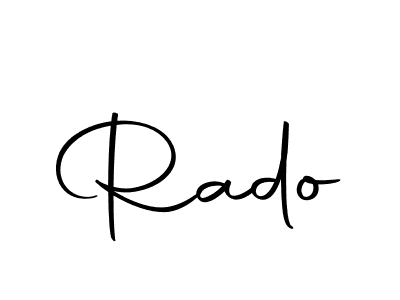 Make a beautiful signature design for name Rado. With this signature (Autography-DOLnW) style, you can create a handwritten signature for free. Rado signature style 10 images and pictures png