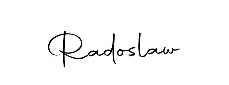 Design your own signature with our free online signature maker. With this signature software, you can create a handwritten (Autography-DOLnW) signature for name Radoslaw. Radoslaw signature style 10 images and pictures png