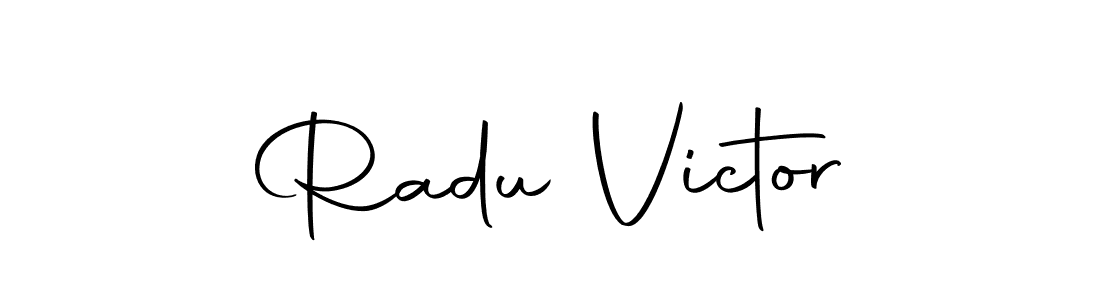 Create a beautiful signature design for name Radu Victor. With this signature (Autography-DOLnW) fonts, you can make a handwritten signature for free. Radu Victor signature style 10 images and pictures png