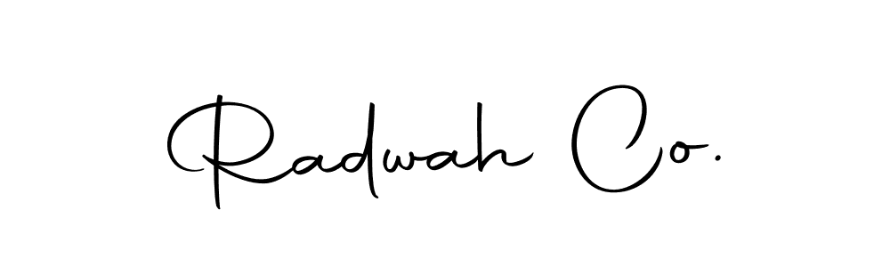 Design your own signature with our free online signature maker. With this signature software, you can create a handwritten (Autography-DOLnW) signature for name Radwah Co.. Radwah Co. signature style 10 images and pictures png