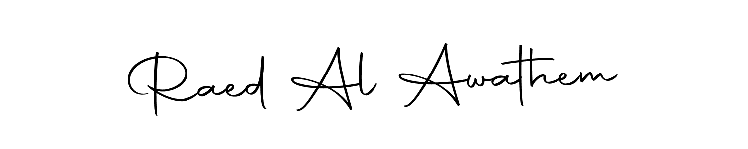 Make a beautiful signature design for name Raed Al Awathem. With this signature (Autography-DOLnW) style, you can create a handwritten signature for free. Raed Al Awathem signature style 10 images and pictures png