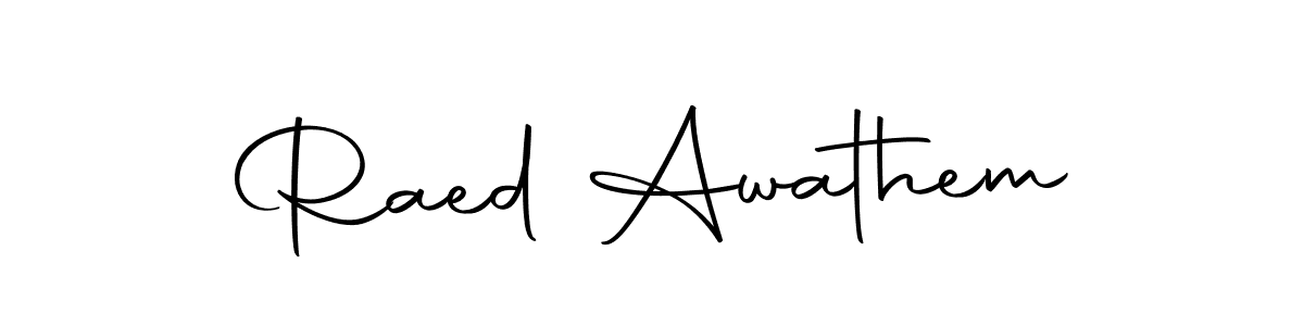 Create a beautiful signature design for name Raed Awathem. With this signature (Autography-DOLnW) fonts, you can make a handwritten signature for free. Raed Awathem signature style 10 images and pictures png