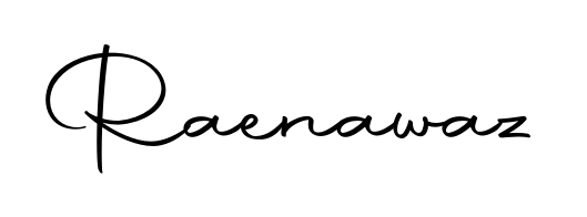 A sleek calligraphic signature for name Raenawaz utilizing Autography-DOLnW styling. Great for adding personal signatures to photos and art. Raenawaz signature style 10 images and pictures png