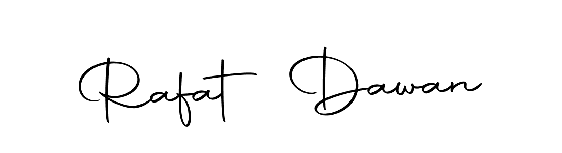 Create a beautiful signature design for name Rafat Dawan. With this signature (Autography-DOLnW) fonts, you can make a handwritten signature for free. Rafat Dawan signature style 10 images and pictures png