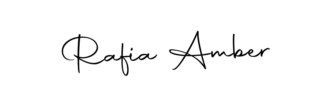 How to make Rafia Amber name signature. Use Autography-DOLnW style for creating short signs online. This is the latest handwritten sign. Rafia Amber signature style 10 images and pictures png