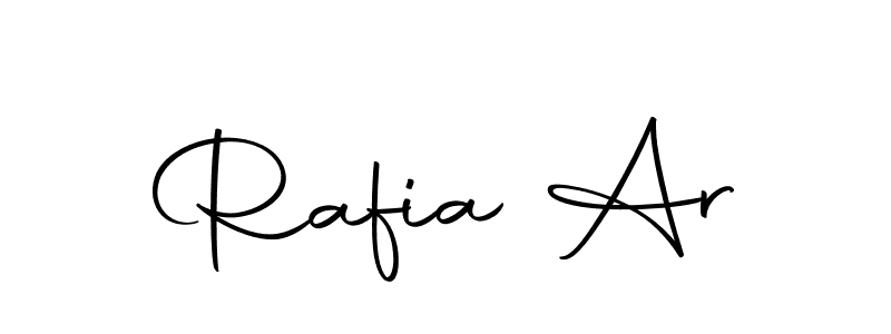 The best way (Autography-DOLnW) to make a short signature is to pick only two or three words in your name. The name Rafia Ar include a total of six letters. For converting this name. Rafia Ar signature style 10 images and pictures png