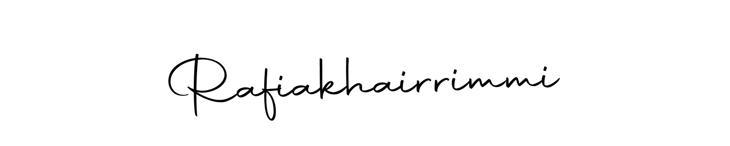 Create a beautiful signature design for name Rafiakhairrimmi. With this signature (Autography-DOLnW) fonts, you can make a handwritten signature for free. Rafiakhairrimmi signature style 10 images and pictures png