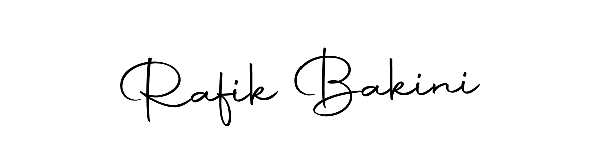 How to make Rafik Bakini name signature. Use Autography-DOLnW style for creating short signs online. This is the latest handwritten sign. Rafik Bakini signature style 10 images and pictures png