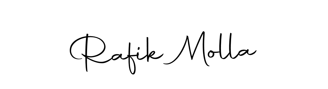 How to make Rafik Molla name signature. Use Autography-DOLnW style for creating short signs online. This is the latest handwritten sign. Rafik Molla signature style 10 images and pictures png