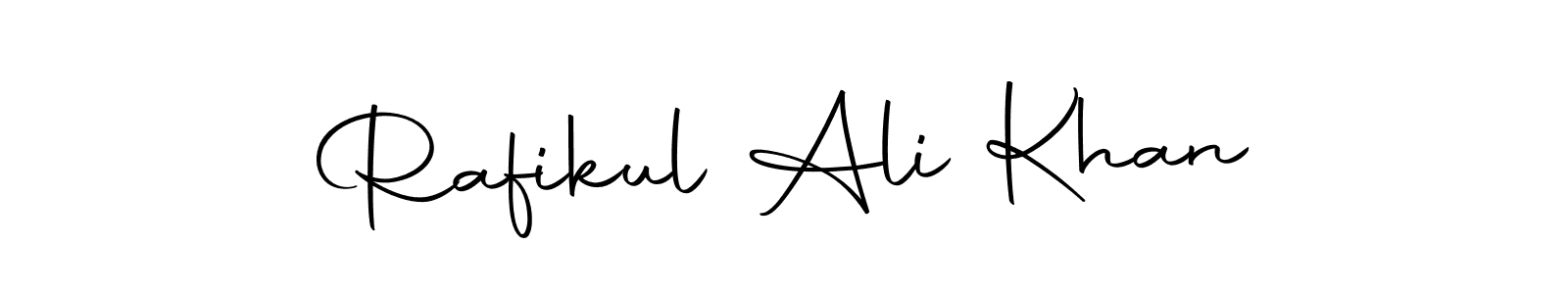 How to make Rafikul Ali Khan name signature. Use Autography-DOLnW style for creating short signs online. This is the latest handwritten sign. Rafikul Ali Khan signature style 10 images and pictures png
