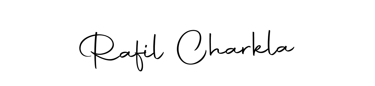 How to make Rafil Charkla name signature. Use Autography-DOLnW style for creating short signs online. This is the latest handwritten sign. Rafil Charkla signature style 10 images and pictures png