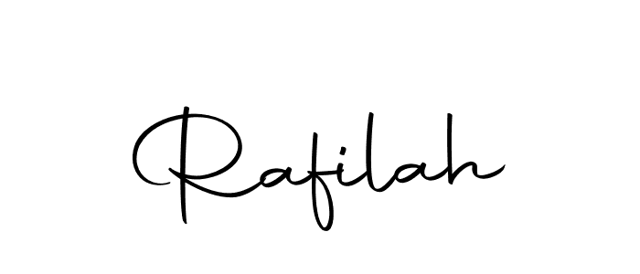 Make a beautiful signature design for name Rafilah. With this signature (Autography-DOLnW) style, you can create a handwritten signature for free. Rafilah signature style 10 images and pictures png
