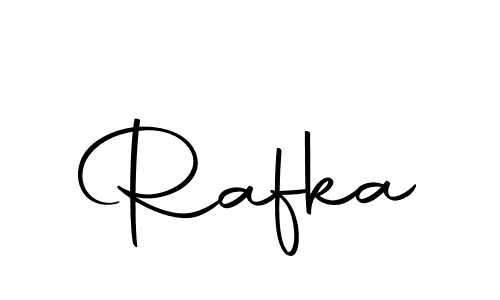 Design your own signature with our free online signature maker. With this signature software, you can create a handwritten (Autography-DOLnW) signature for name Rafka. Rafka signature style 10 images and pictures png