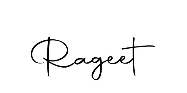 Design your own signature with our free online signature maker. With this signature software, you can create a handwritten (Autography-DOLnW) signature for name Rageet. Rageet signature style 10 images and pictures png