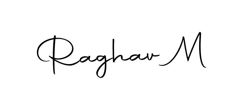 Make a beautiful signature design for name Raghav M. With this signature (Autography-DOLnW) style, you can create a handwritten signature for free. Raghav M signature style 10 images and pictures png