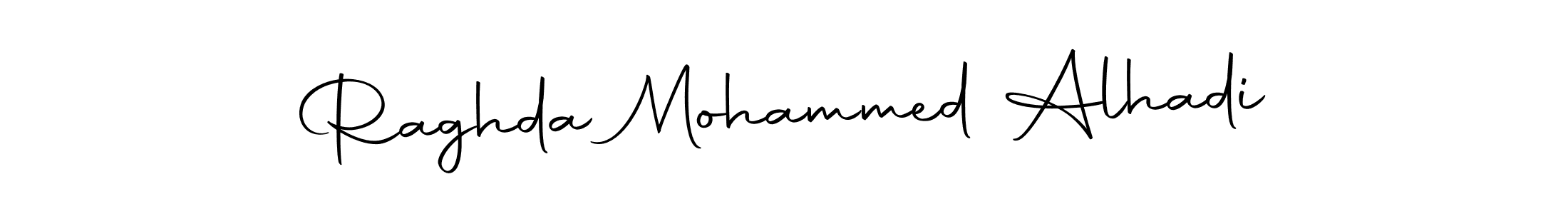 Here are the top 10 professional signature styles for the name Raghda Mohammed Alhadi. These are the best autograph styles you can use for your name. Raghda Mohammed Alhadi signature style 10 images and pictures png