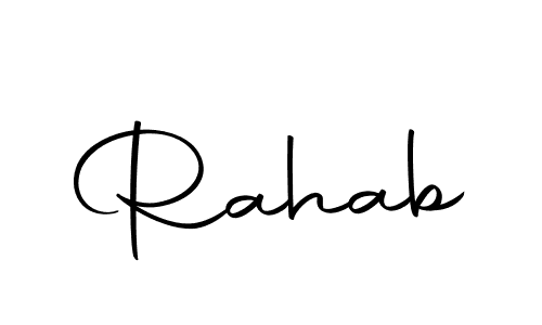 if you are searching for the best signature style for your name Rahab. so please give up your signature search. here we have designed multiple signature styles  using Autography-DOLnW. Rahab signature style 10 images and pictures png