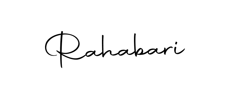 How to make Rahabari signature? Autography-DOLnW is a professional autograph style. Create handwritten signature for Rahabari name. Rahabari signature style 10 images and pictures png