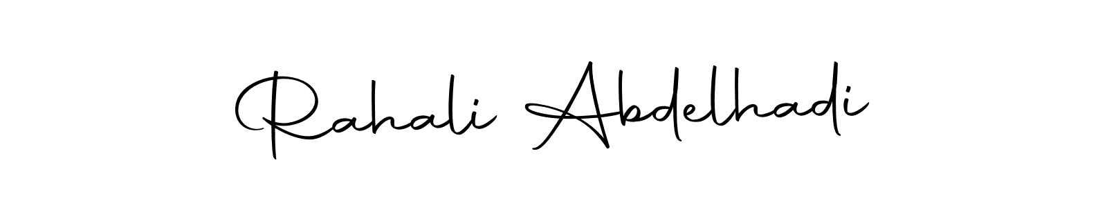 The best way (Autography-DOLnW) to make a short signature is to pick only two or three words in your name. The name Rahali Abdelhadi include a total of six letters. For converting this name. Rahali Abdelhadi signature style 10 images and pictures png