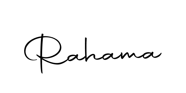 Use a signature maker to create a handwritten signature online. With this signature software, you can design (Autography-DOLnW) your own signature for name Rahama. Rahama signature style 10 images and pictures png