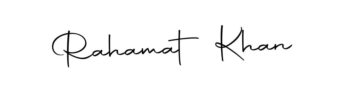 How to make Rahamat Khan name signature. Use Autography-DOLnW style for creating short signs online. This is the latest handwritten sign. Rahamat Khan signature style 10 images and pictures png