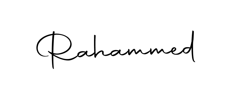 Use a signature maker to create a handwritten signature online. With this signature software, you can design (Autography-DOLnW) your own signature for name Rahammed. Rahammed signature style 10 images and pictures png