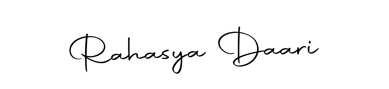 Design your own signature with our free online signature maker. With this signature software, you can create a handwritten (Autography-DOLnW) signature for name Rahasya Daari. Rahasya Daari signature style 10 images and pictures png