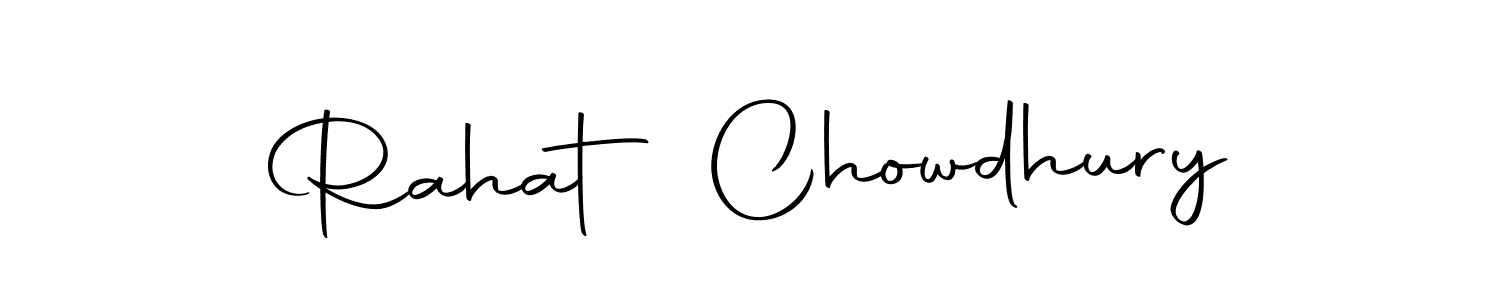 How to make Rahat Chowdhury name signature. Use Autography-DOLnW style for creating short signs online. This is the latest handwritten sign. Rahat Chowdhury signature style 10 images and pictures png