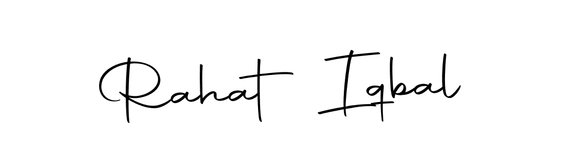 Use a signature maker to create a handwritten signature online. With this signature software, you can design (Autography-DOLnW) your own signature for name Rahat Iqbal. Rahat Iqbal signature style 10 images and pictures png