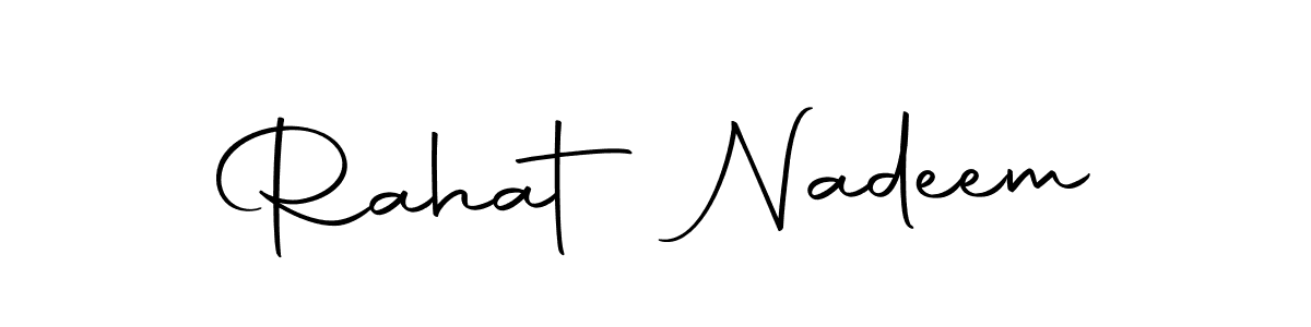 Create a beautiful signature design for name Rahat Nadeem. With this signature (Autography-DOLnW) fonts, you can make a handwritten signature for free. Rahat Nadeem signature style 10 images and pictures png