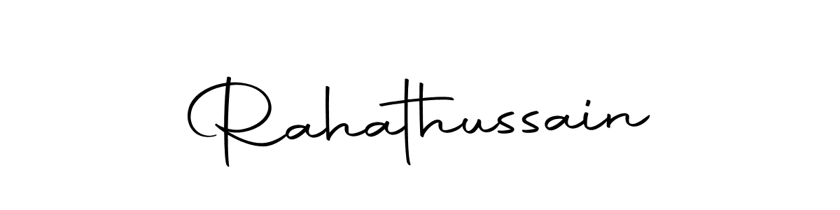 Use a signature maker to create a handwritten signature online. With this signature software, you can design (Autography-DOLnW) your own signature for name Rahathussain. Rahathussain signature style 10 images and pictures png