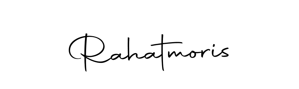 The best way (Autography-DOLnW) to make a short signature is to pick only two or three words in your name. The name Rahatmoris include a total of six letters. For converting this name. Rahatmoris signature style 10 images and pictures png