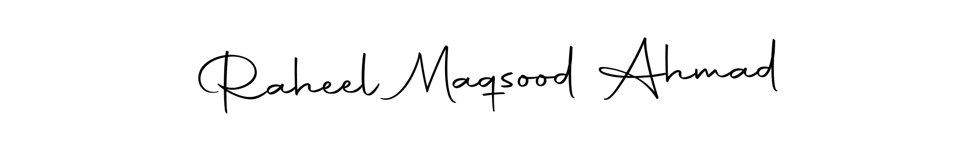 Make a beautiful signature design for name Raheel Maqsood Ahmad. Use this online signature maker to create a handwritten signature for free. Raheel Maqsood Ahmad signature style 10 images and pictures png