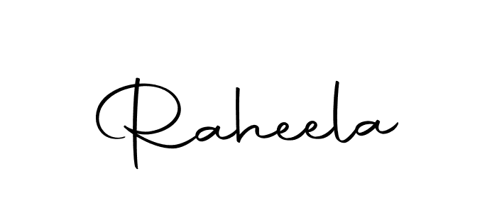 Use a signature maker to create a handwritten signature online. With this signature software, you can design (Autography-DOLnW) your own signature for name Raheela. Raheela signature style 10 images and pictures png