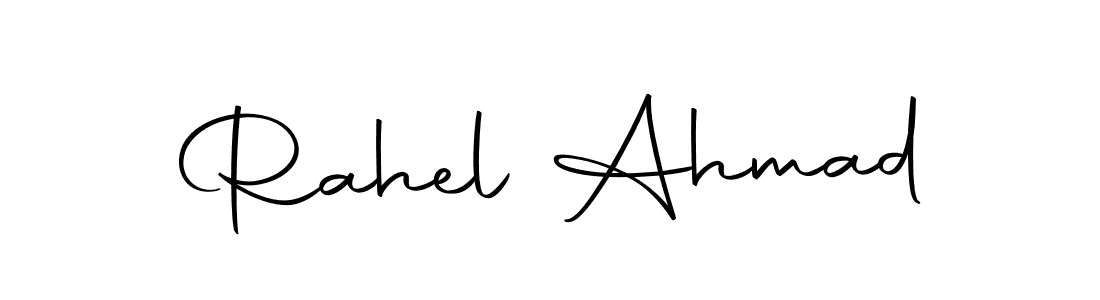 You should practise on your own different ways (Autography-DOLnW) to write your name (Rahel Ahmad) in signature. don't let someone else do it for you. Rahel Ahmad signature style 10 images and pictures png