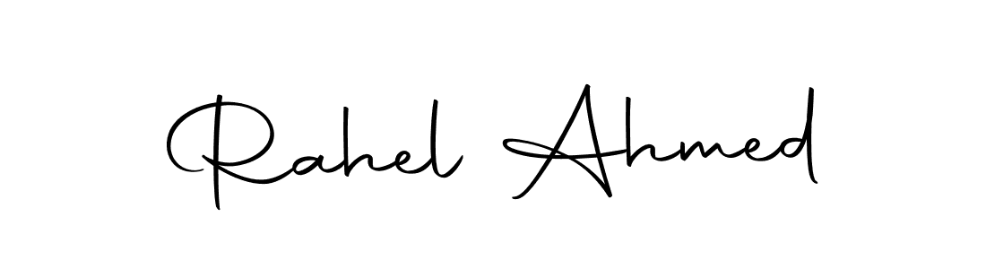 Create a beautiful signature design for name Rahel Ahmed. With this signature (Autography-DOLnW) fonts, you can make a handwritten signature for free. Rahel Ahmed signature style 10 images and pictures png