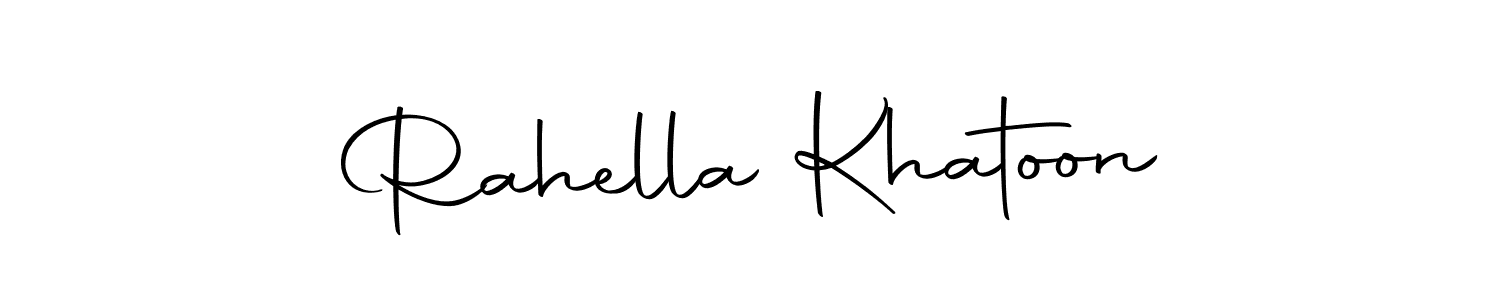 How to make Rahella Khatoon name signature. Use Autography-DOLnW style for creating short signs online. This is the latest handwritten sign. Rahella Khatoon signature style 10 images and pictures png