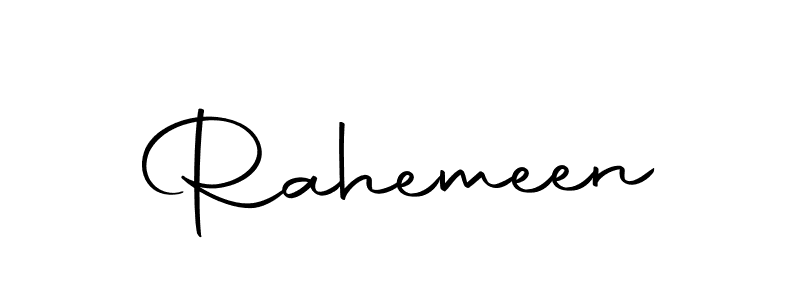 You should practise on your own different ways (Autography-DOLnW) to write your name (Rahemeen) in signature. don't let someone else do it for you. Rahemeen signature style 10 images and pictures png