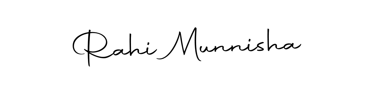 Autography-DOLnW is a professional signature style that is perfect for those who want to add a touch of class to their signature. It is also a great choice for those who want to make their signature more unique. Get Rahi Munnisha name to fancy signature for free. Rahi Munnisha signature style 10 images and pictures png